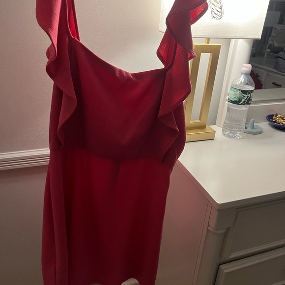 BCBGeneration Pink Ruffle Mini Dress - Picture 4 of 4